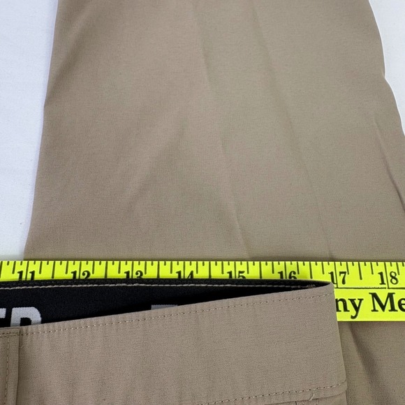 Eddie Bauer Rainier Tech Pant Mens 32x29 (34x28) Khaki Outdoor Cargo Zip PockeT - Picture 11 of 12